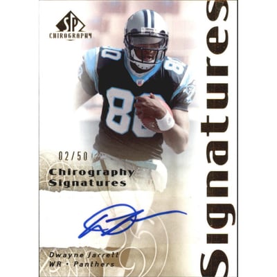 2007 SP Chirography Signatures Gold #CSDJ Dwayne Jarrett/50