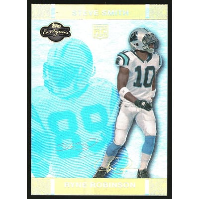 2007 Topps Co-Signers Changing Faces Hologold Blue #94B Ryne Robinson/Steve Smith