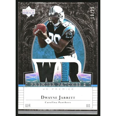 2007 Upper Deck Premier Patches Dual Platinum #PP2DJ Dwayne Jarrett