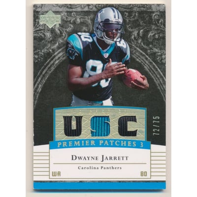 2007 Upper Deck Premier Patches Triple Gold #PP3DJ Dwayne Jarrett