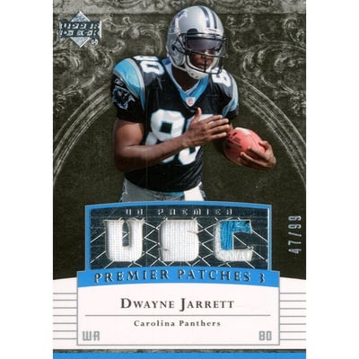 2007 Upper Deck Premier Patches Triple #PP3DJ Dwayne Jarrett