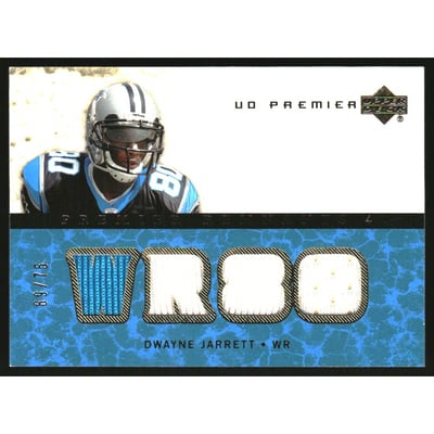 2007 Upper Deck Premier Remnants Quad Gold #PR4DJ Dwayne Jarrett