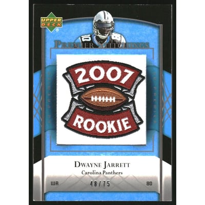 2007 Upper Deck Premier Stitchings Variation #PS12 Dwayne Jarrett 07R