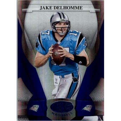 2008 Leaf Certified Materials Mirror Blue #19 Jake Delhomme