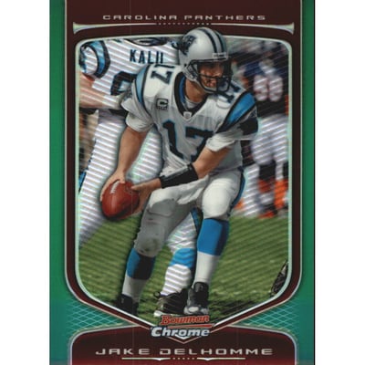 2009 Bowman Chrome Green Refractors #24 Jake Delhomme