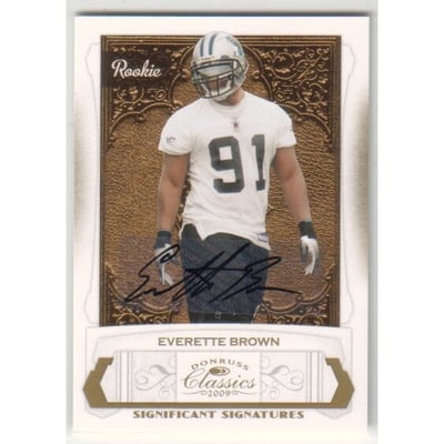 2009 Donruss Classics Significant Signatures Gold #187 Everette Brown/250