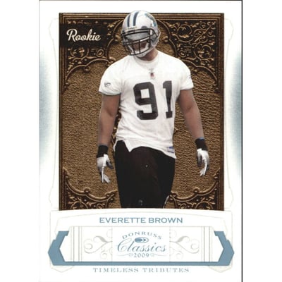2009 Donruss Classics Timeless Tributes Platinum #187 Everette Brown