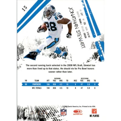 2009 Donruss Rookies and Stars Longevity Emerald #15 Jonathan Stewart