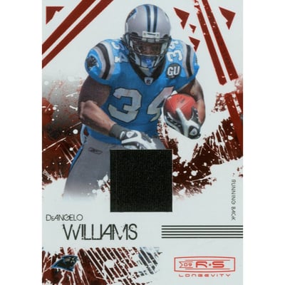 2009 Donruss Rookies and Stars Longevity Materials Ruby #13 DeAngelo Williams/299
