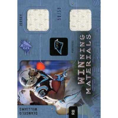 2009 SPx Winning Materials Blue Dual Swatch #WDW DeAngelo Williams