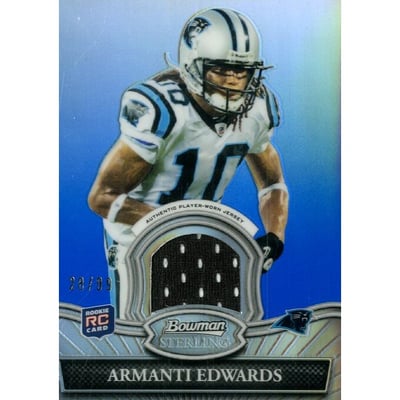 2010 Bowman Sterling Blue Refractors #BSRAE Armanti Edwards JSY