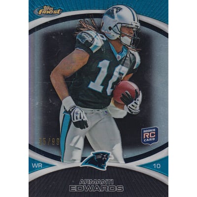 2010 Finest Black Refractors #66 Armanti Edwards
