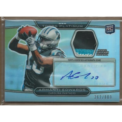 2010 Topps Platinum Autographed Patches #AE Armanti Edwards/800