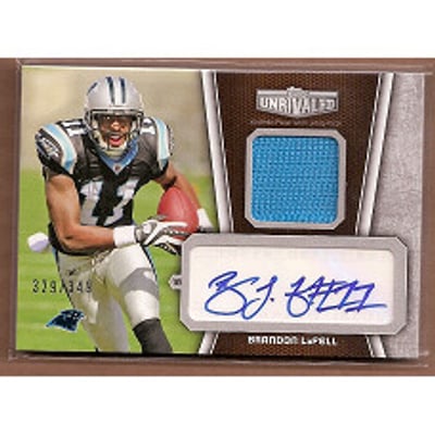 2010 Topps Unrivaled Autographed Patch #UAPBL Brandon LaFell/349