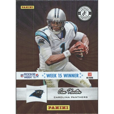 2011 Panini Pepsi Rookie of the Week #15 Cam Newton Tot Cert