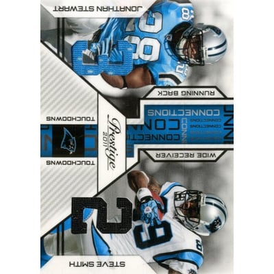 2011 Prestige Connections Materials #17 Jonathan Stewart/250/Steve Smith