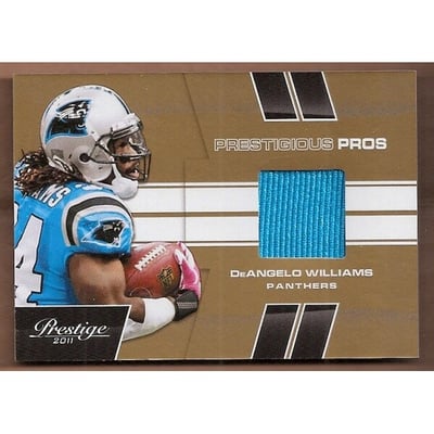 2011 Prestige Prestigious Pros Materials Gold #17 DeAngelo Williams