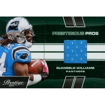 2011 Prestige Prestigious Pros Materials Green #17 DeAngelo Williams/100