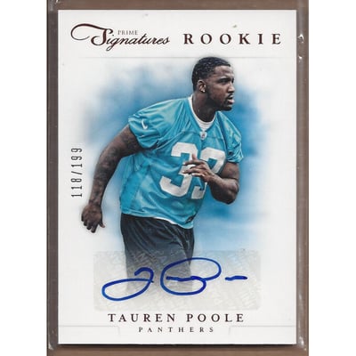 2012 Prime Signatures #222 Tauren Poole AU/199 RC