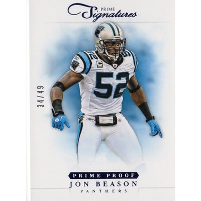 2012 Prime Signatures Prime Proof Blue #120 Jon Beason