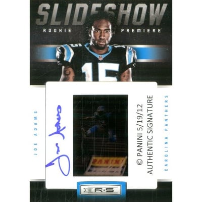 2012 Rookies and Stars Rookie Premiere Slideshow Autographs #30 Joe Adams/50
