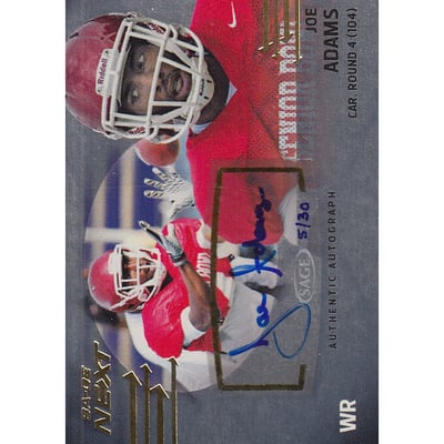 2012 SAGE Next Silver Foilboard #1 Joe Adams