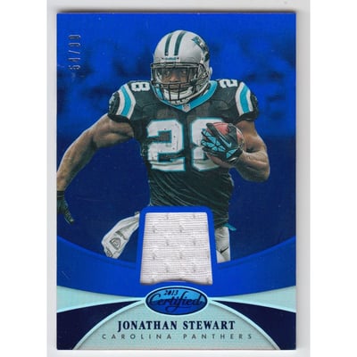 2013 Certified Mirror Blue Materials #48 Jonathan Stewart/99