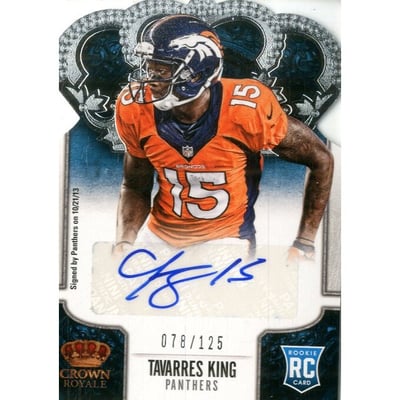 2013 Crown Royale Rookie Signatures #192 Tavarres King/125