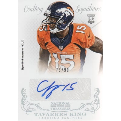 2013 Panini National Treasures #332 Tavarres King AU RC