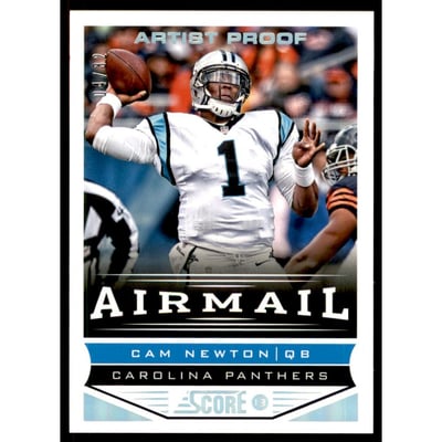 2013 Score Artist's Proof #225 Cam Newton AM
