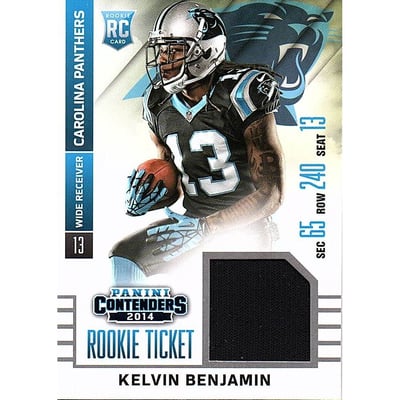 2014 Panini Contenders Rookie Ticket Jerseys #RTS35B Kelvin Benjamin