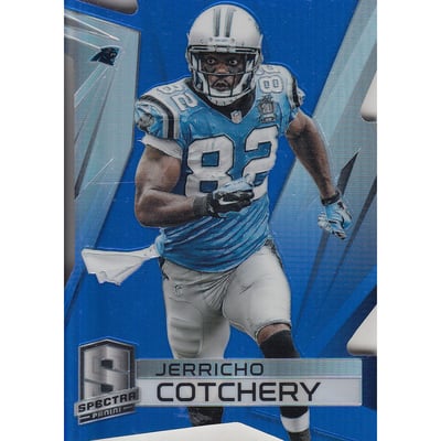2014 Panini Spectra Prizms Blue Die Cut #60 Jerricho Cotchery