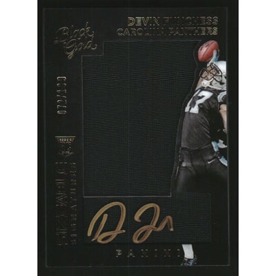 2015 Panini Black Gold Sizeable Rookie Signature Jerseys #SSRDF Devin Funchess/199