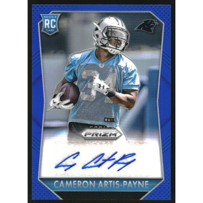 2015 Panini Prizm Rookie Autographs Prizms Blue #RSCAP Cameron Artis-Payne/99