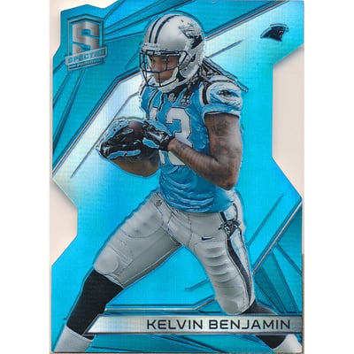 2015 Panini Spectra Neon Blue Die Cut #67 Kelvin Benjamin
