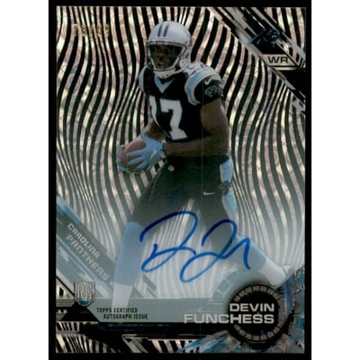 2015 Topps High Tek Autographs Tidal Diffractor #86 Devin Funchess