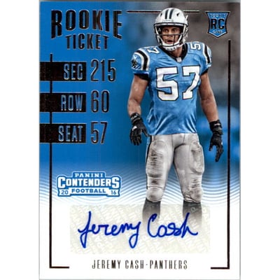 2016 Panini Contenders #166 Jeremy Cash AU RC