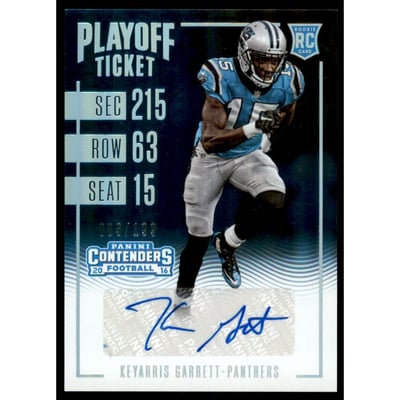 2016 Panini Contenders Playoff Ticket #177 Keyarris Garrett AU/199