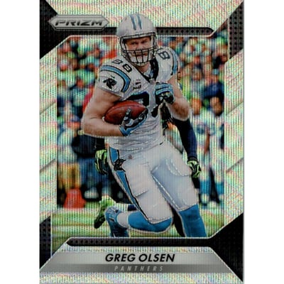 2016 Panini Prizm Prizms Blue Wave #101 Greg Olsen