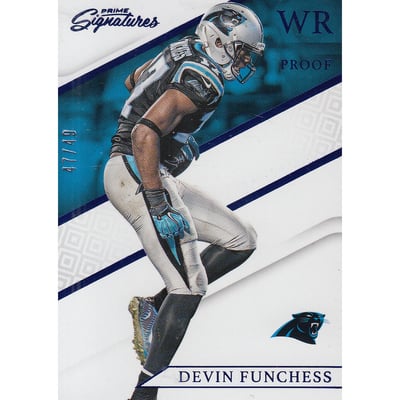 2016 Prime Signatures Prime Proof Blue #146 Devin Funchess