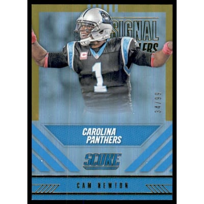2016 Score Signal Callers Jumbo Gold #4 Cam Newton
