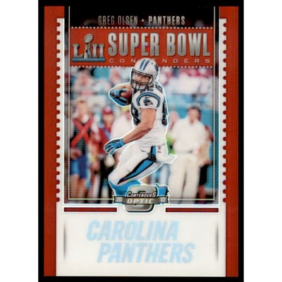2017 Panini Contenders Optic Super Bowl Contenders Red #16 Greg Olsen