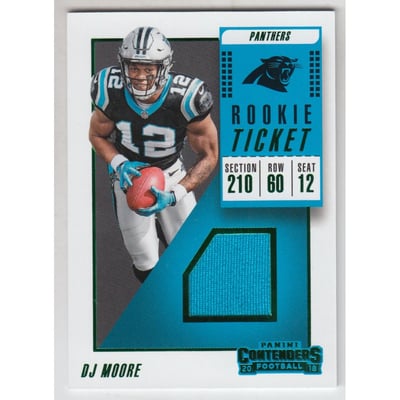 2018 Panini Contenders Rookie Ticket Swatches #7 D.J. Moore