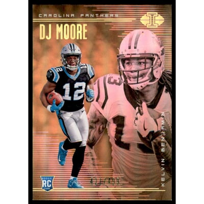 2018 Panini Illusions Gold #7 D.J. Moore/Kelvin Benjamin