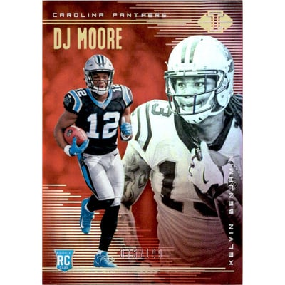 2018 Panini Illusions Red #7 D.J. Moore/Kelvin Benjamin