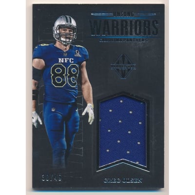 2018 Panini Majestic Unsung Warriors Materials #4 Greg Olsen/49
