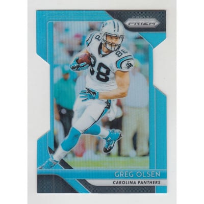 2018 Panini Prizm Prizms Light Blue #173 Greg Olsen