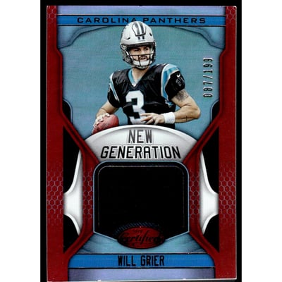 2019 Certified New Generation Jerseys Mirror Red #17 Will Grier