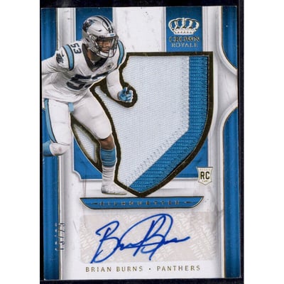 2019 Chronicles Crown Royale Silhouette Auto Prime Brian Burns RC Auto /25