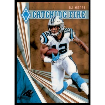 2019 Panini Phoenix Catching Fire Orange #26 D.J. Moore